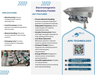 APS Technology Australia - Electromagnetic Feeder with Controller