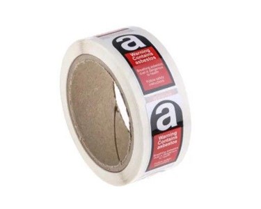 RS PRO - SAV label 'CONTAINS ASBESTOS', roll 250 | Safety Labels