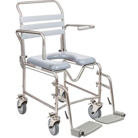 Mobile Shower Commode | Adult –Attendant Propelled Swing-away Footrest