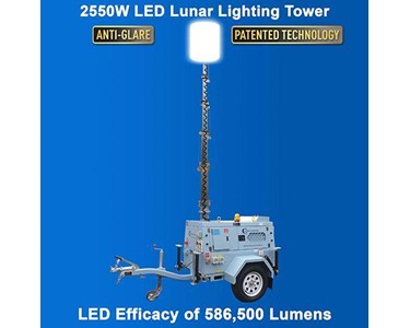 Lunar Lighting - Lighting Tower | Mobile LED Lunar Tower | 2550W 48V DC 360° Anti-Glare