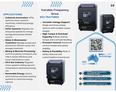 APS Technology Australia - Variable Frequency Driver Inverter