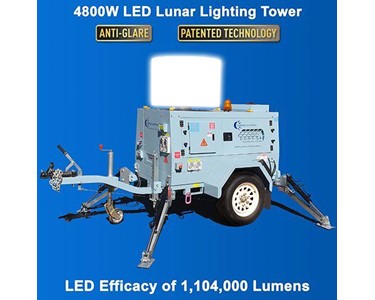 Lunar Lighting - Lighting Tower | Mobile LED Lunar | 4800W 48V DC 360° Anti-Glare