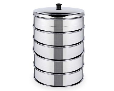SOGA - 5 Tier Stainless Steel Steamers With Lid 28cm