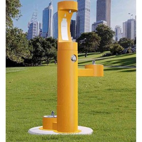 Drinking Fountains I Outdoor EZH2O Bi-Level Pedestal with Pet Station