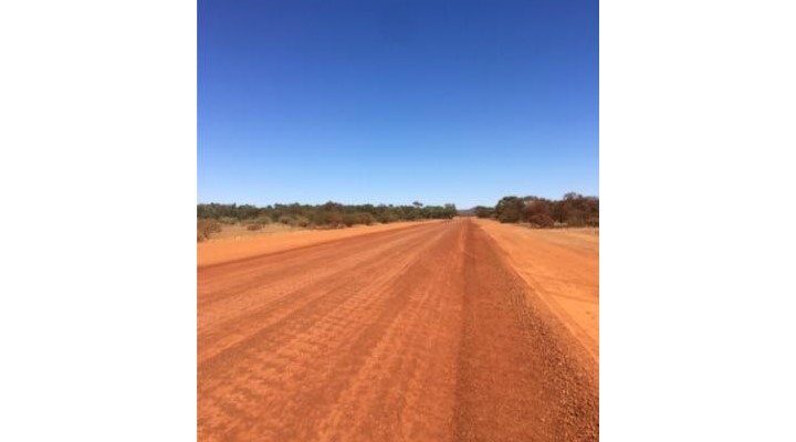 Road surface stabilised with PolyCom Stabilising Aid - Betta Roads