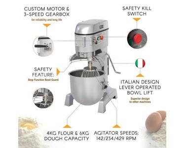 Aus Kitchen Pro - Planetary Mixer Commercial Dough Maker 30 Litre