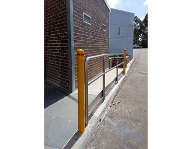 220mm Steel Bollards - Yellow (In-Ground)