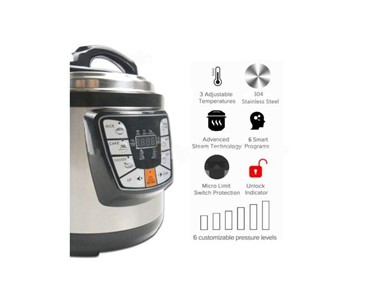 SOGA - 2X Stainless Steel Electric Pressure Cooker 12L Nonstick 1600W