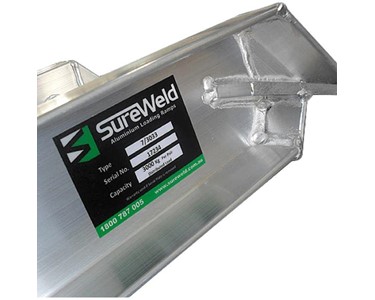 Sureweld - Sureweld 1.5-Tonne 2.4m x 390mm Rubber Series Aluminium Loading Ramps