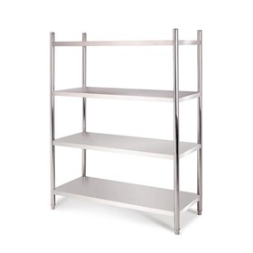 Shelving System | 4 Tier Stainless Steel Display Shelf 180CM