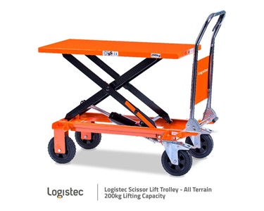Logistec -  Scissor Lift Trolley - All Terrain 200kg