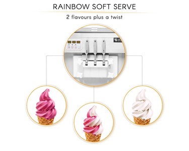 Aus Kitchen Pro - Soft Serve Machine | Frozen Yoghurt 2 Flavour Twist