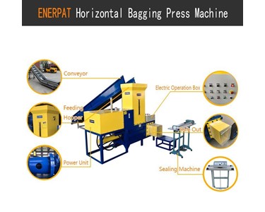 Enerpat - Automatic Horizontal Bagging Press Baler for Flax Horse Bedding