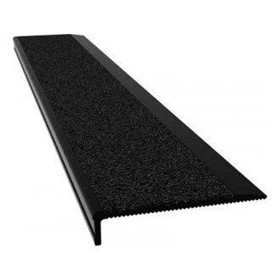 Aluminium Stair Nosing - J Series Clear Anodised Black