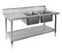 DSBD7-2400R/A Right Inlet Double Sink Dishwasher Bench