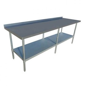 2400x600 Stainless Steel Table Food Grade Work Splashback Bench