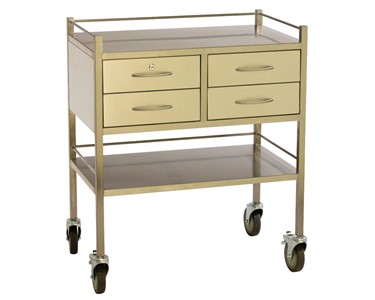 TRIBUTE - Stainless Steel 4 Drawer Resuscitation Trolley