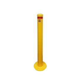 90mm Steel Bollards - Yellow (Base Plate)