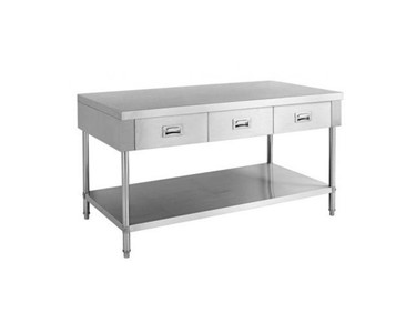 FED - Stainless Steel Bench With 3 Drawers 1500 W X 600 D