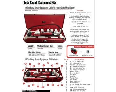 BVA Hydraulics - Air-Operated Hydraulic Body Repair Kits | 10T