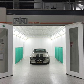 Automotive Full Downdraft Spray Booth | Twin Exhaust