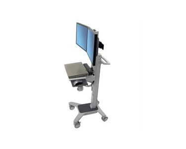 Ergotron - Medical Computer Cart | Neo-Flex® Dual WideView WorkSpace
