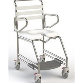 Transit Mobile Shower Commode With Weight Bearing Footplate - 445mm
