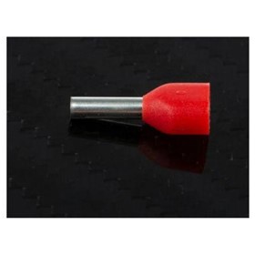 Red 2 Entry Bootlace Ferrule 1sq.mm Wire