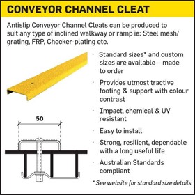 Antislip Conveyor Channel Cleats