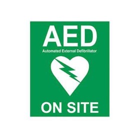 AED Signage | AED ‘On Site’ Window Sticker Large