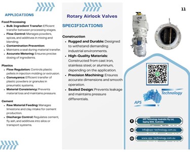 APS Technology Australia - Rotary Air Lock Valve