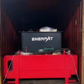 ENERPAT AMB-H2014-250 Automatic Metal Baler to USA,used for pressing aluminum chips