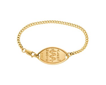 Medic Alert - Medical Alert Bracelet | 9ct Gold Curb Chain Bracelet