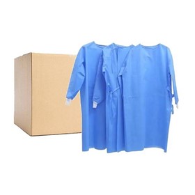 Isolation Gowns | TGA Approved Disposable PP/PE Blue - 100 Gowns