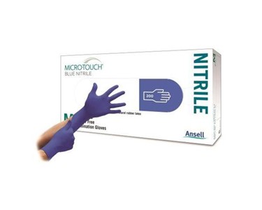 Ansell - Micro-Touch Blue Nitrile Examination Gloves