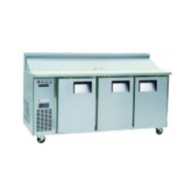3 stainless Steel Door Pizza & Sandwich Bar | BC180-S-3RRRS-E