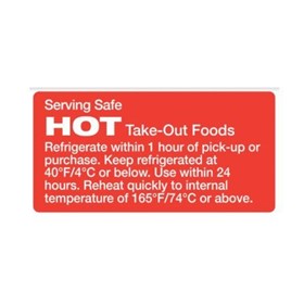 Food Services Label | Hot Label |MPHOT