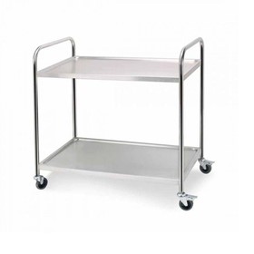 2 Tier Stainless Steel Trolley Cart Small 810 W X 460 D X 850 H