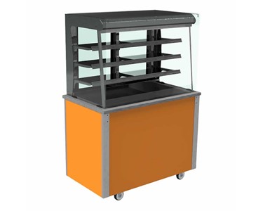 Square Glass Versicarte Refrigerated Display Open Front And Rear