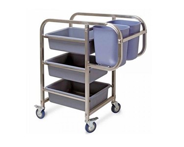 SOGA - 3 Tier Trolley Cart Five Square Buckets Kitchen 820 W X 435 D X 920 H