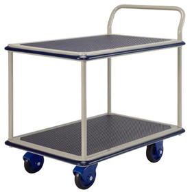 Quality Double Deck Trolley With Single Handle