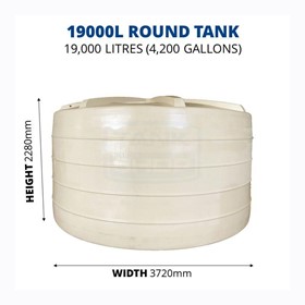 19000 Litre Round Poly Water Tank
