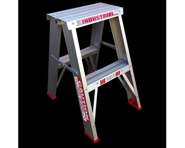 Indalex - Industrial Aluminium Double Sided Step Ladder | Tradesman