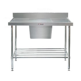 Stainless Steel Single Centre Sink Bench 2100x700