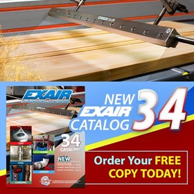 EXAIR’s New Catalogue 34 Features New Safety Air Guns, Static Eliminators, Atomizing Nozzles and More