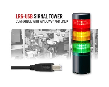 Patlite - LR6 USB Powered LED Signal Tower Light. Linux & Windows Compatible