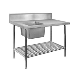 Stainless Steel Sink Bench 1500 W x 600 D with Single Left Bowl 