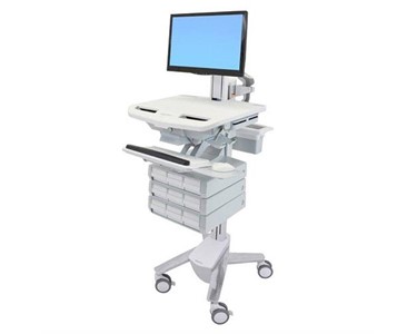 Ergotron - Medical Cart | StyleView® Cart with LCD Pivot, 9 Drawers