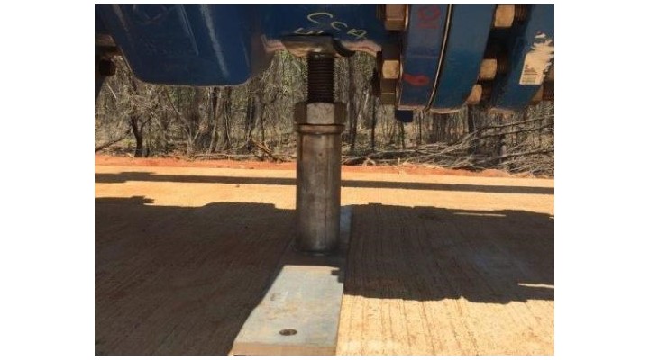 Anchorage Height Adjustable Pipe Stands on site in QLD