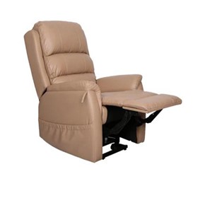 Recliner Chair - Dual Action Latte Vinyl | Idaho | CHP227165